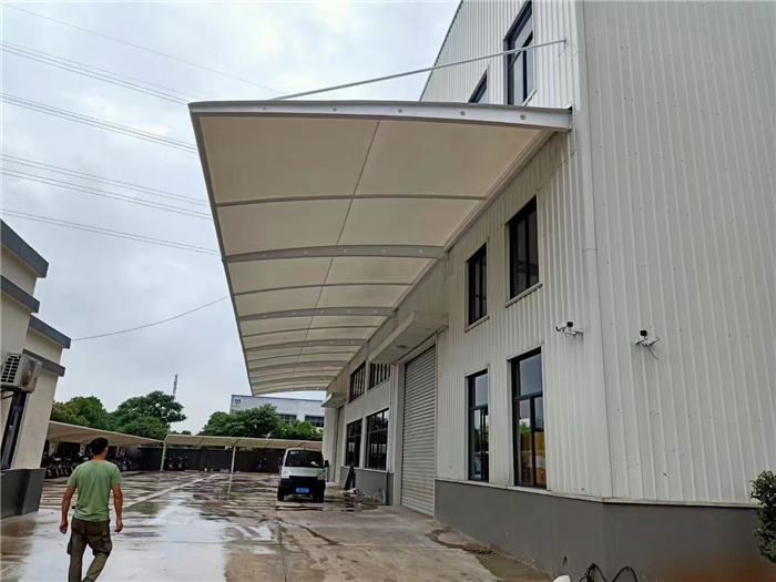 台州安装工厂大门装卸雨棚效果图安装公司